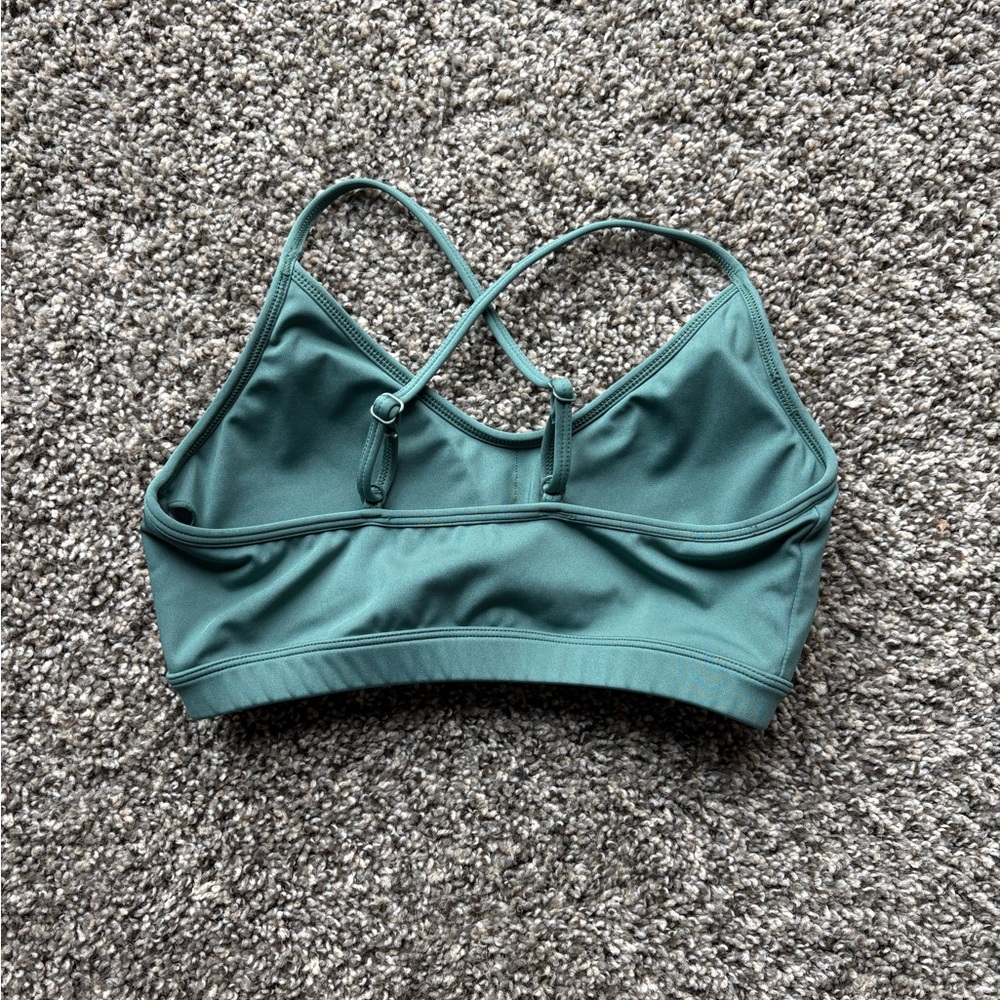 AYBL Women's Teal Workout Set - Sports Bra, Shorts, Long Sleeve Workout Top - Picture 6 of 12